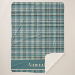 Intemporel Turquoise Vert Plaid Art Cosy