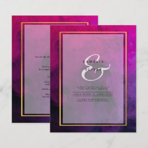 Intense Magenta Plum Purple Encre Mariage INVITE