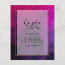 Intense Magenta Plum Purple Encre Mariage INVITE