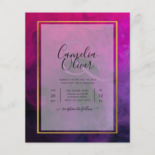 Intense Magenta Plum Purple Encre Mariage INVITE