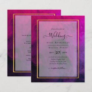 Intense Magenta Plum Purple Encre Mariage INVITE