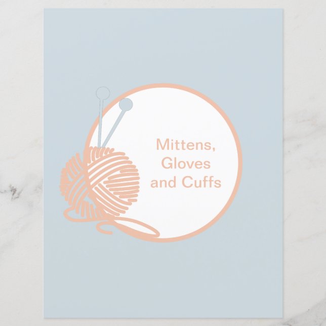 Intercalaire gris pour reliure de modèles de trico (Devant)