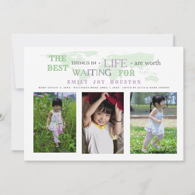 Intéressant le faire-part attendre de photo (Devant)