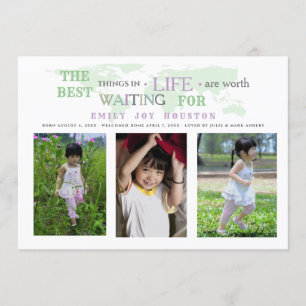 Intéressant le faire-part attendre de photo