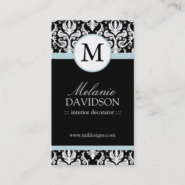 Intérieur de monogramme concevant des cartes de (Devant)