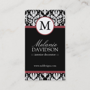 Intérieur de monogramme concevant des cartes de