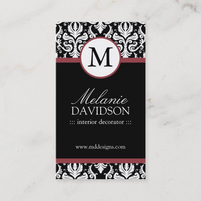 Intérieur de monogramme concevant des cartes de (Devant)