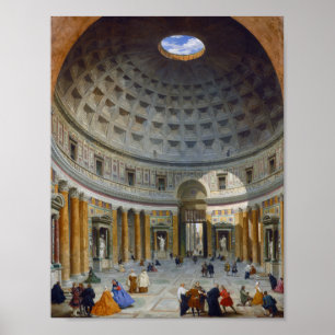 Intérieur du Panthéon par Panini - NGA - affiche