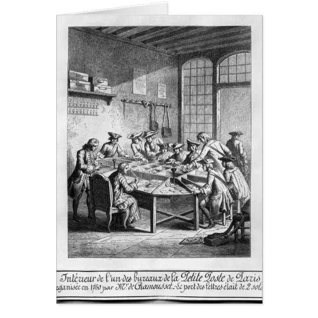 Intérieur du petit bureau de poste à Paris (Devant)