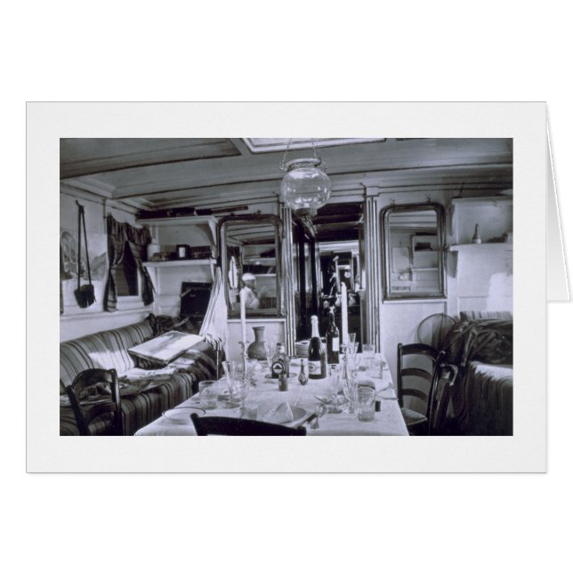 Intérieur d'un bateau du Nil (photo b&w) (Devant horizontal)