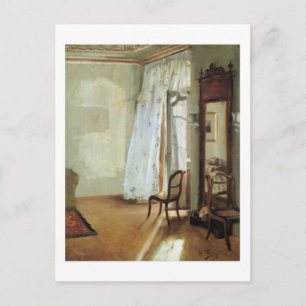 Intérieur d'une chambre avec carte postale Balcon