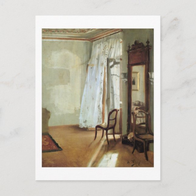 Intérieur d'une chambre avec carte postale Balcon (Devant)