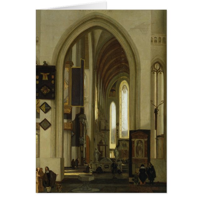 Intérieur d'une église avec des figures, 1685 (Devant)