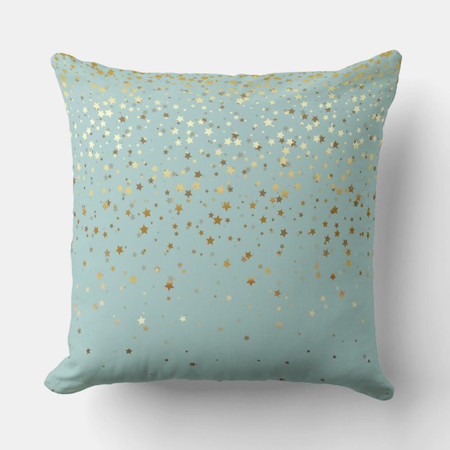 Intérieur Petite Golden Stars Carré Coussin Baie B (Recto)