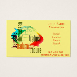 exemple carte de visite traducteur