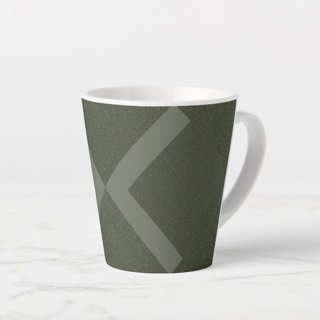 Intersecter X Moss Green Latte Mug - Personnalisé (Angle droit)