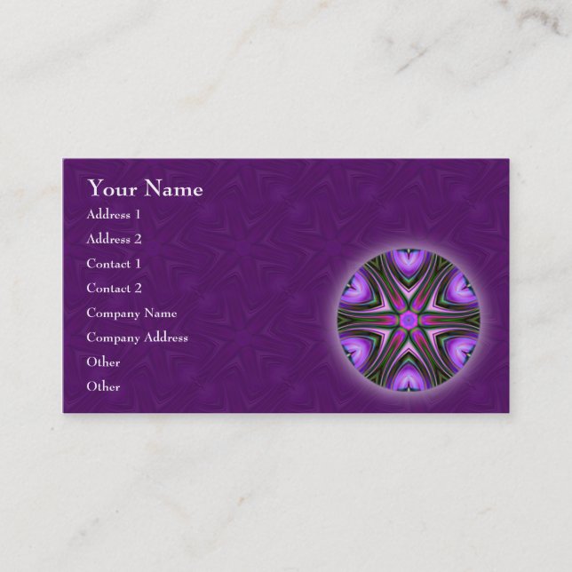 Intersectez le carte de visite de mandala (Devant)