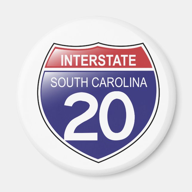 Interstate 20 South Carolina Magnet (Devant)