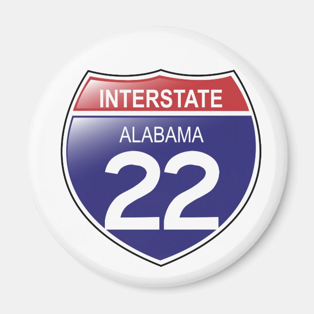 Interstate 22 Alabama Magnet (Devant)