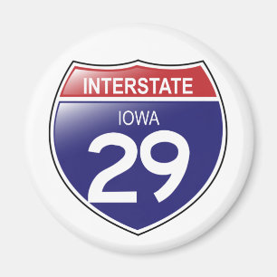Interstate 29 Iowa Magnet