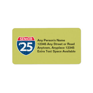 Interstate Senior 25 Étiquettes