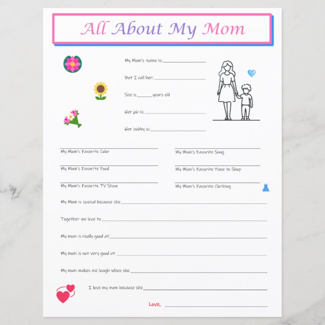 Interview du Fils de la Fête des mères Imprimer (Devant)