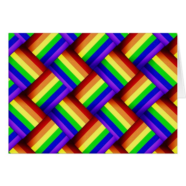Interwoven LGBT Gay pride Rainbow Ribbon! (Devant Horizontal)