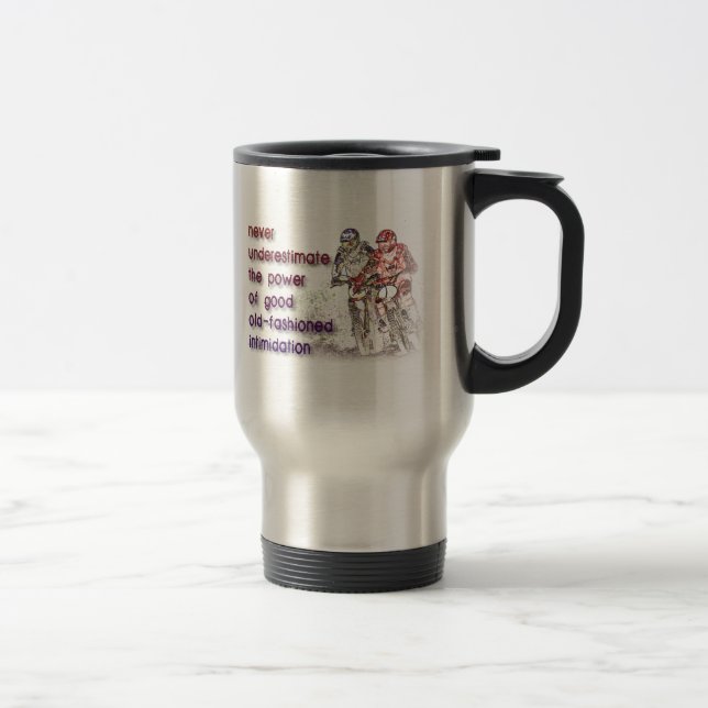 Intimidation Dirt Bike Motocross Travel Mug (Droit)