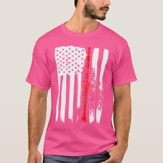 Intitulé American Flag Clarinet Tshirt Flute Muscl