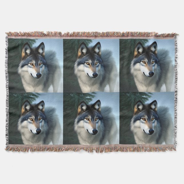 Intrépide Loup De L'Arctique, Jetez Une Couverture (Devant)