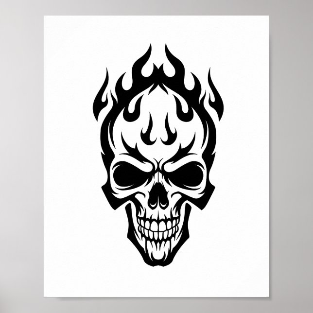 Intricate Celtic Knotwork Skull Poster - Detailed  (Devant)