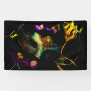 Intrigue avec une bannière vénitienne de masque