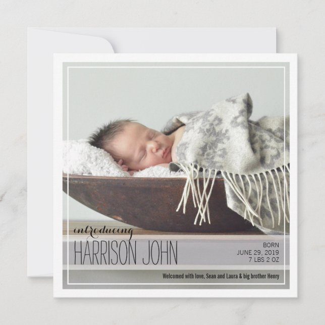 Intro classique | Blue Dots Baby Faire-part (Devant)