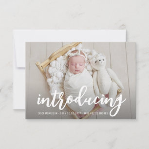INTRODUCTION faire-part de naissance de script g