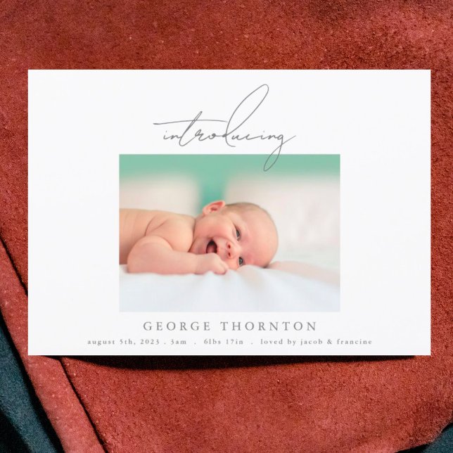 introduction faire-part de naissance photo simple (Créateur téléchargé)