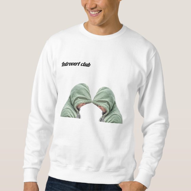 “Introvert Club Hoodie – Funny Cozy Sweatshirt for (Devant)