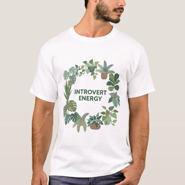 Introvert Energy Nature Aesthetic T-Shirt (Devant)