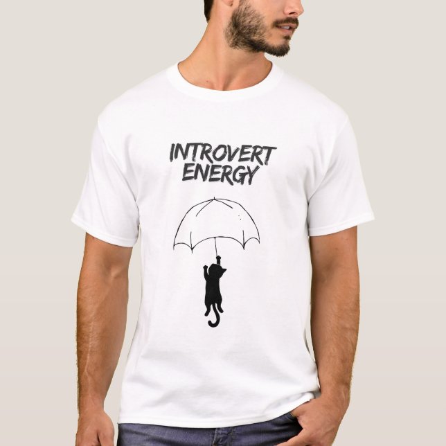 Introvert Energy – T-shirt Chat Citation Modifiabl (Devant)