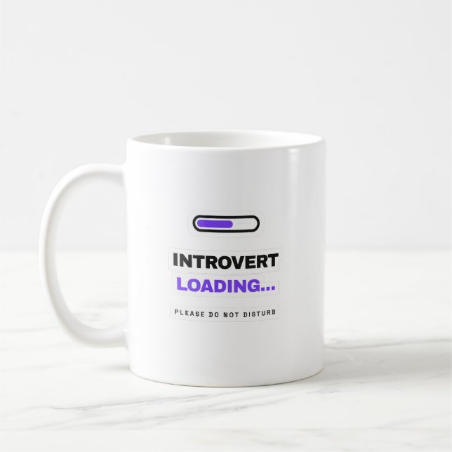 Introvert Loading Funny Mug (Gauche)