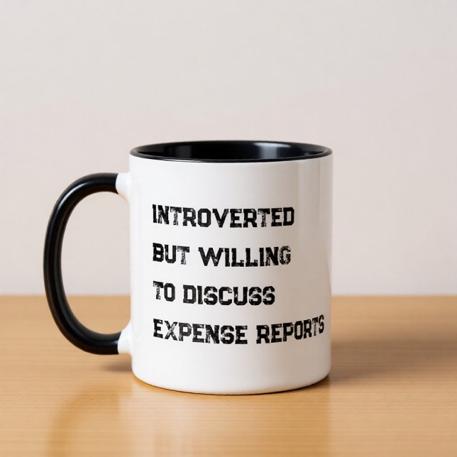 Introverted Accountant Funny Quote Coffee Mug (Créateur téléchargé)