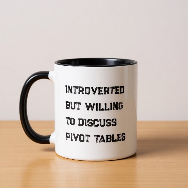 Introverted Accountant Funny Quote Coffee Mug (Créateur téléchargé)