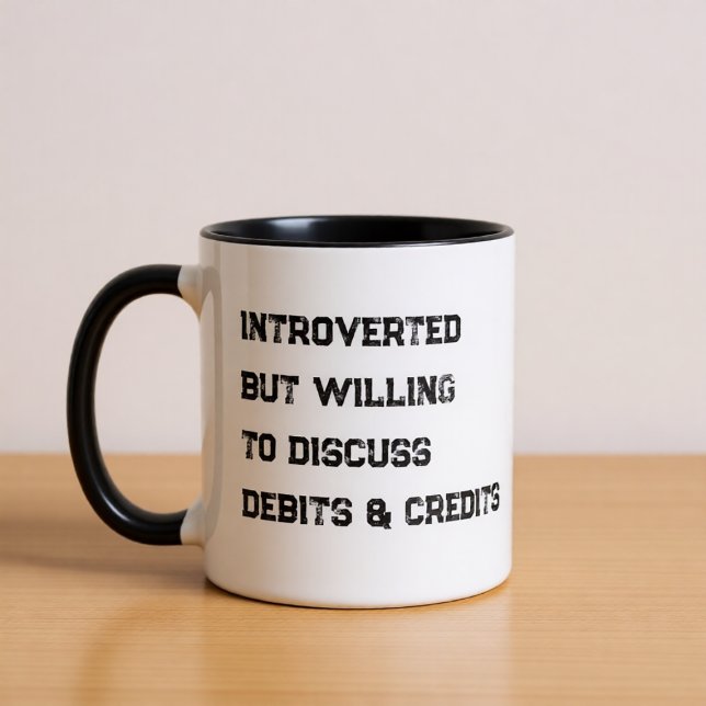 Introverted Accountant Funny Quote Coffee Mug (Créateur téléchargé)