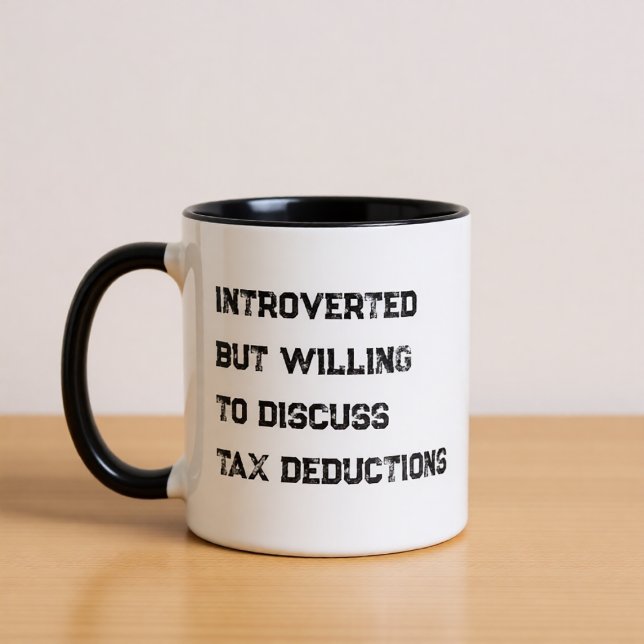 Introverted Accountant Funny Quote Coffee Mug (Créateur téléchargé)