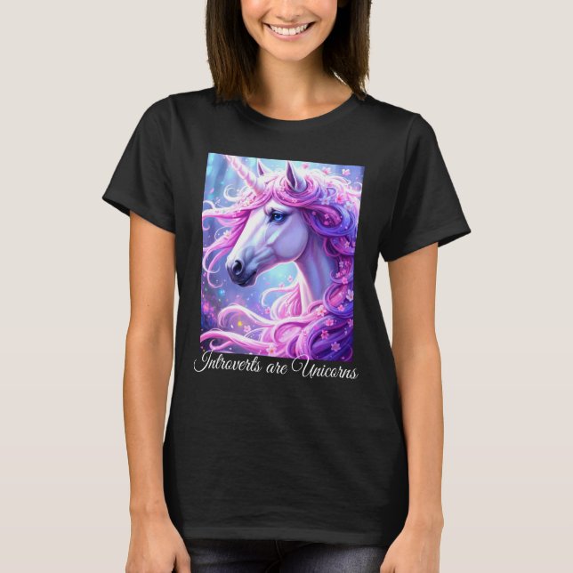Introverts are Unicorns t-shirt (Devant)