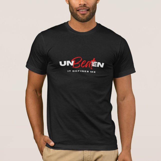 Invaincu, ça me définit – T-Shirt audacieux et sti (Devant)
