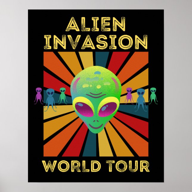 Invasion Alien Retro World Tour Affiches (Devant)