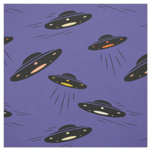 Invasion Alien Tissu Imprimé UFO