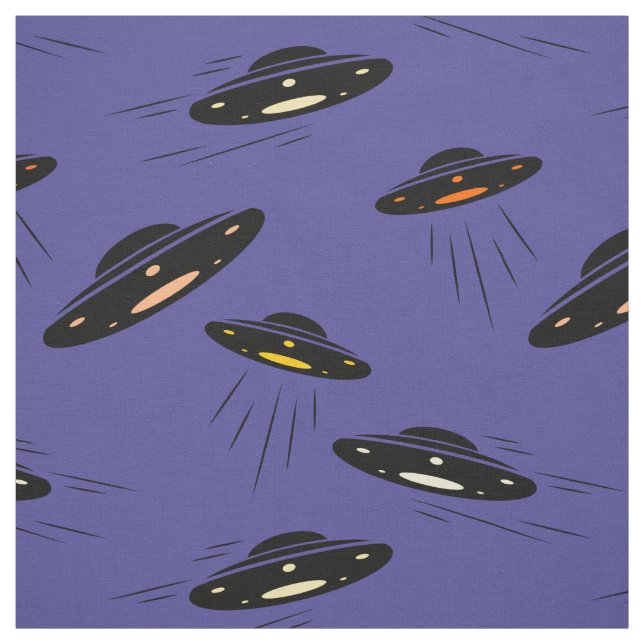 Invasion Alien Tissu Imprimé UFO (Échantillon)
