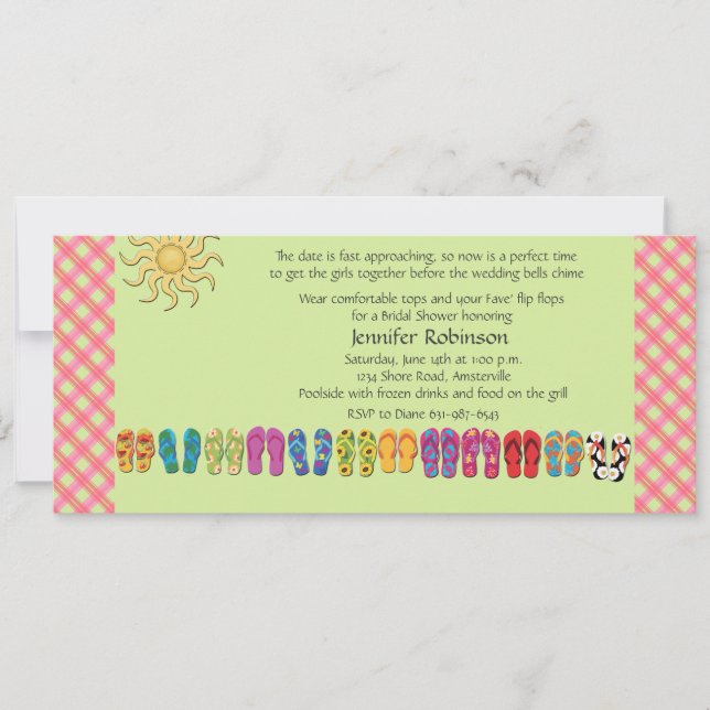 Inverser les tongs dans une invitation de ligne (Devant)