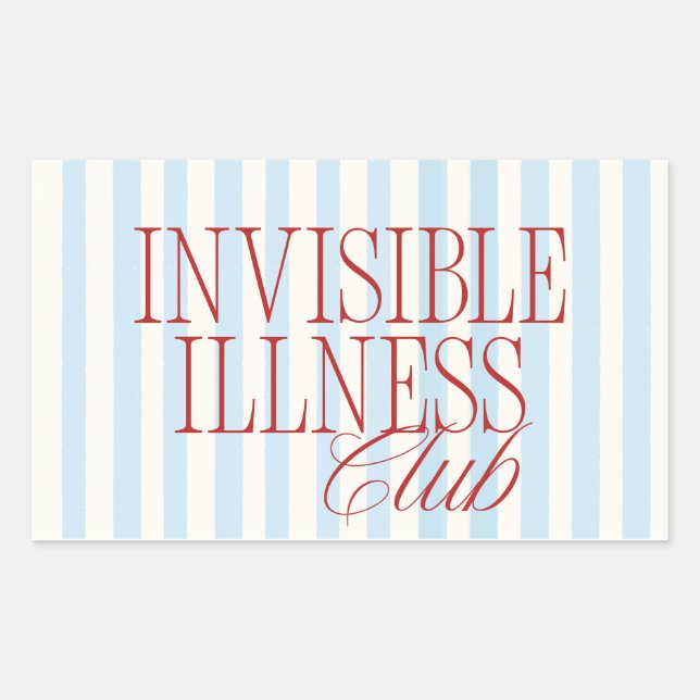 'Invisible Illness Club' Cute Spoonie Sticker (Devant)